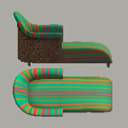 green Calypso chaise